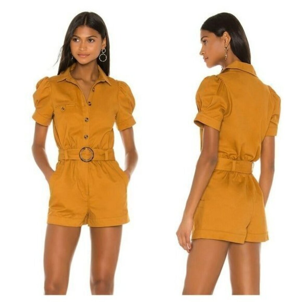Lovers and Friends Miles Romper - Camel Brown